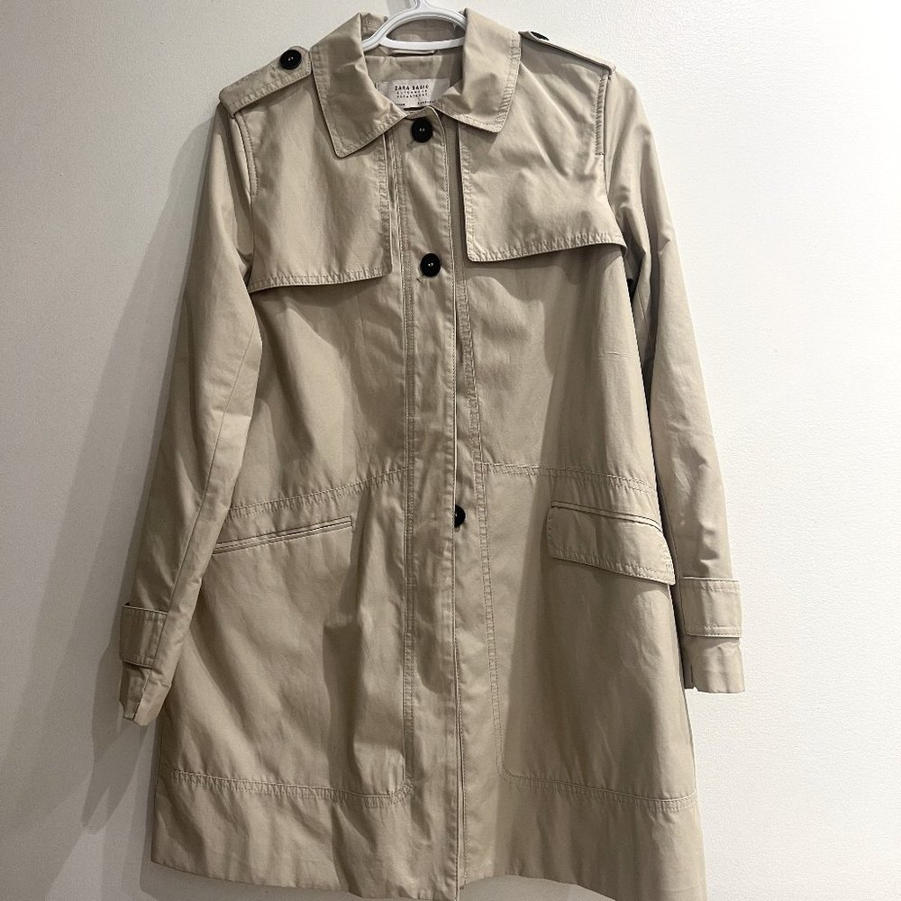 Zara Light Taupe Trench Coat